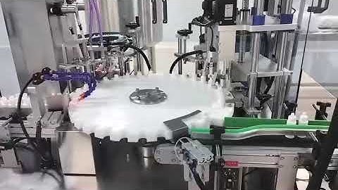 Rotary disc electronic liquid essential oil inner plug bottle filling screw cap filling machine