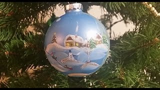картинка: Роспись. Елочная игрушка. Painted Christmas Glass Ornament
