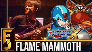 Video thumbnail of "Mega Man X - "Flame Mammoth" Metal Guitar Cover | FamilyJules"