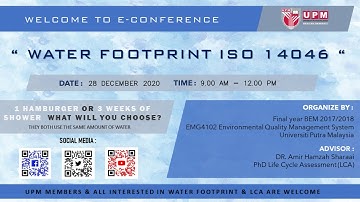 E Conference on Water Footprint and Life cycle Assessment (LCA)