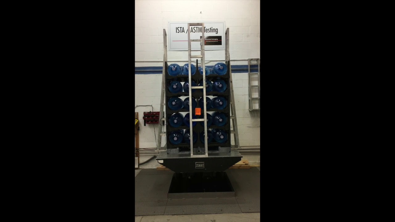ISTA Water Bottle Rack ASTM Random VIbration Test - YouTube