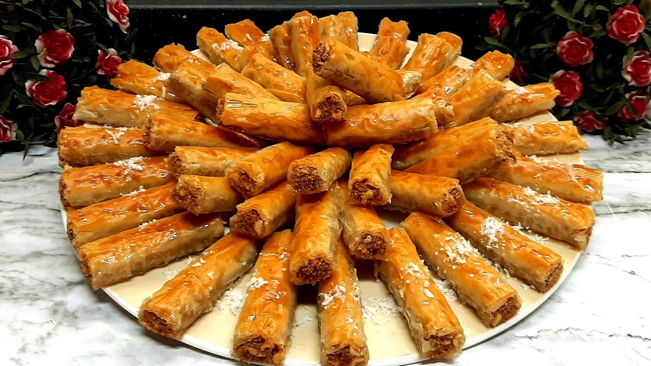 طريقة الجلاش بالسميد و المكسرات❗ ألذ أصابع جلاش ‼سهلة وسريعة و طعمها تحفة