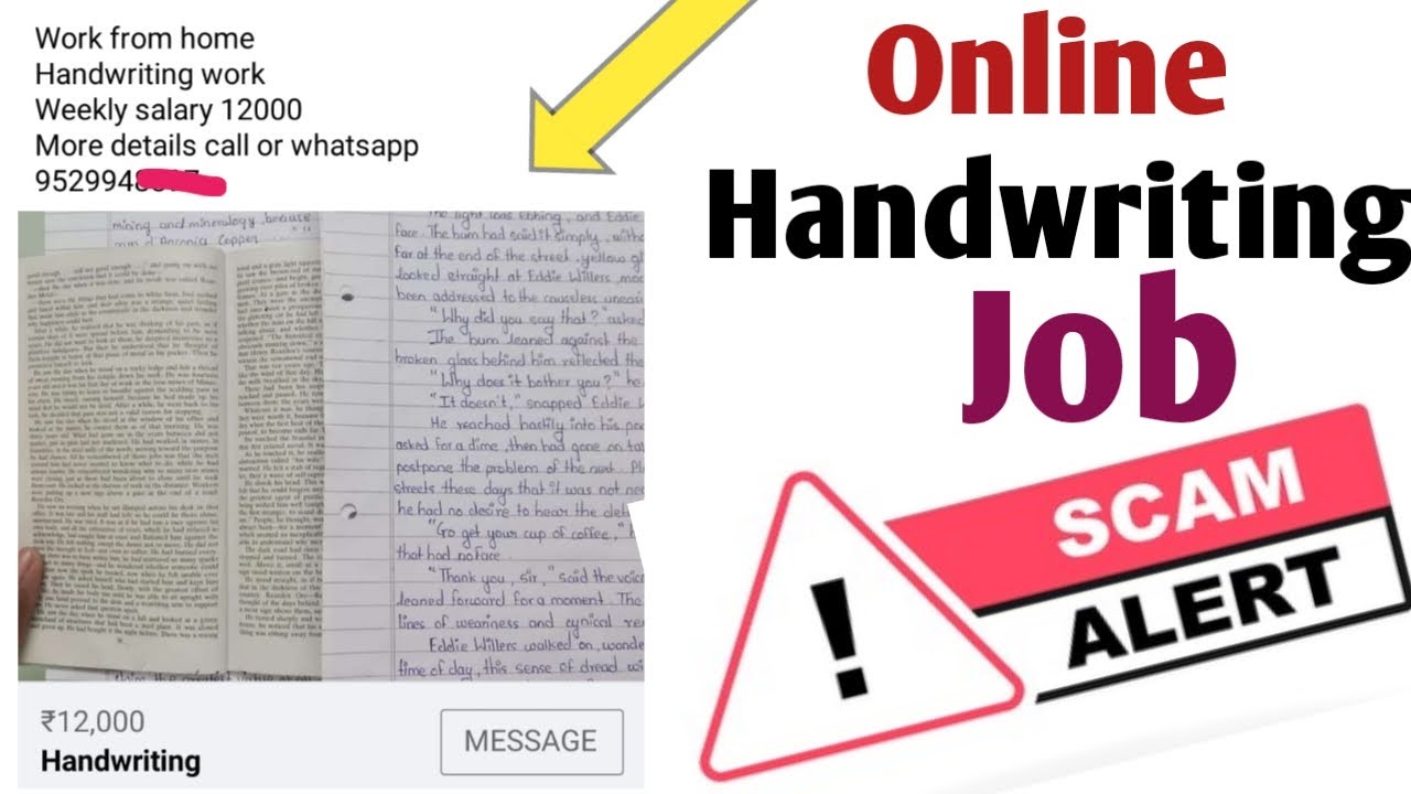 Handwriting job fraud | Universal star infotech | Sohan kumar shanu