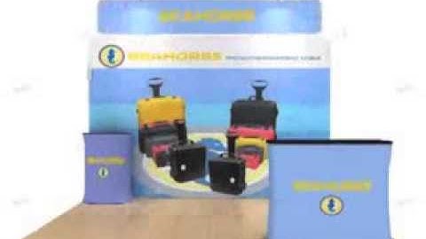 Waveline 10 x 10 Booth Trade Show Display by www.youhuge.com