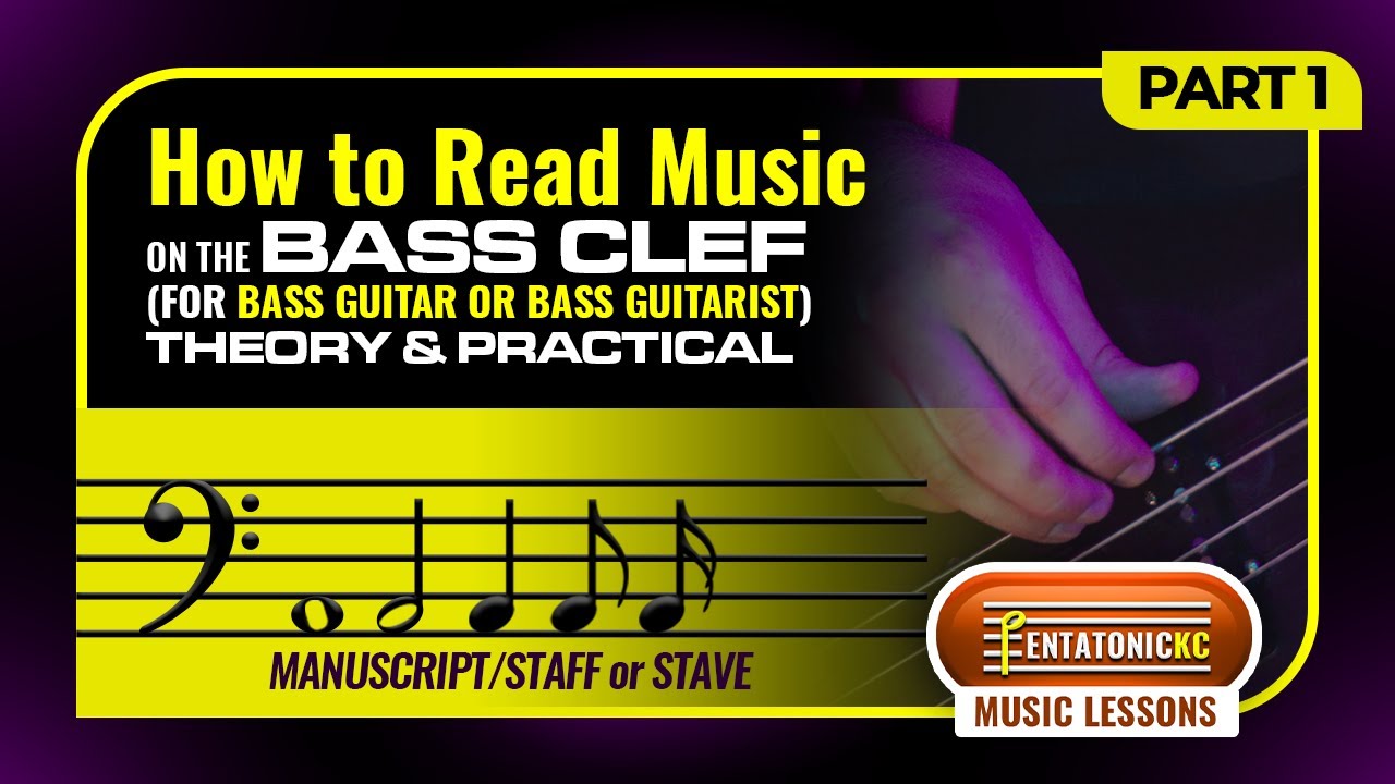 How to read music on the Bass Clef - for Bass Guitar or Bass Guitarist ...