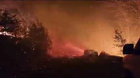 Footage offers an up-close look at the massive wildfire in Wears Valley, TN [2022] (Tom Lucas/WCVFD)