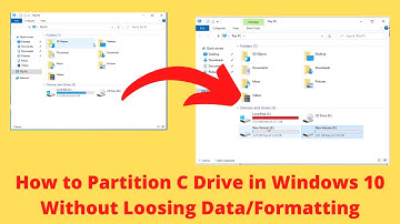How to Partition C Drive in Windows 10 Without Losing Data/Formatting