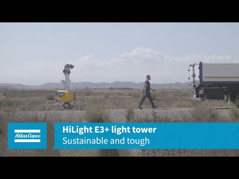 Atlas Copco HiLight E3+ ｜Sustainable and tough light tower