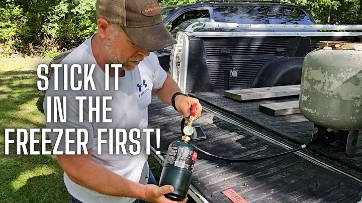 How to fill 1lb propane tank from 20lb propane tank | Propane fill hose