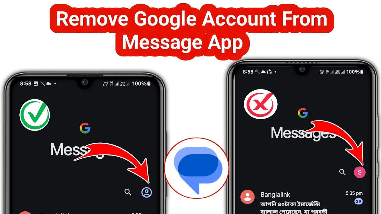 Come rimuovere l'account Google dall'app Messaggi | Scollegare i messaggi dall'account Google