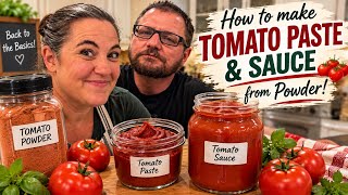 How to make tomato paste and tomato sauce from two ingredients. Back to the basics.