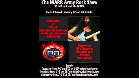 Matt DiRito of Pop Evil on the MARR Army Rock Show 1-27-15