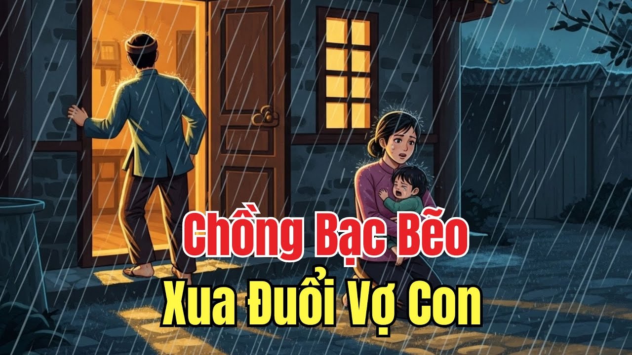 Nhân Quả Báo Ứng: Chồng Xua Đuổi Vợ Con Trong Đêm Mưa Gió – Cái Giá Phải Trả Rợn Người