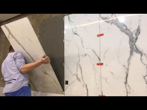 Installation of large porcelain tiles —How to install porcelain tiles on kitchen wall