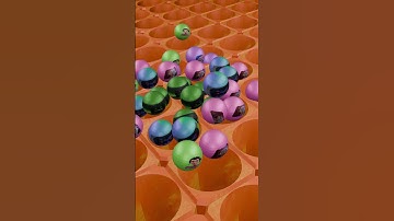 ball falls into the holes |3| 👍 #relaxingshowstudio #satisfying #blender #shorts #animation3d