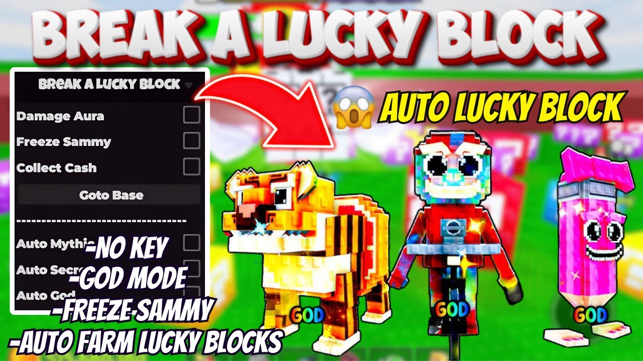 Break a Lucky Block Script Roblox | Auto Farm, God Mode & Freeze Sammy (2026)
