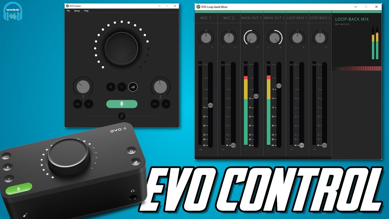 NEW   EVO ON SCREEN CONTROL APP for the Audient EVO 4