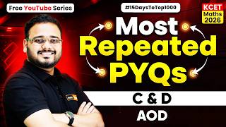 😱 KCET Maths LIVE PYQs | 2 Chapters in One Shot 💯 #15DaysToTop1000 #15dayschallenge #kcet2026
