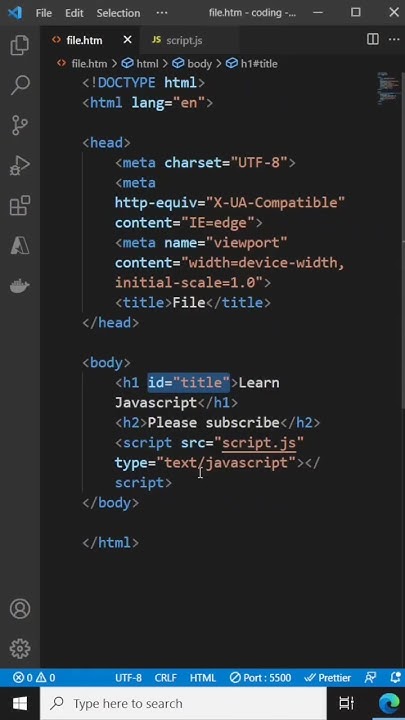 Javascript DOM getElementById #javascript basic #programming #coding # ...