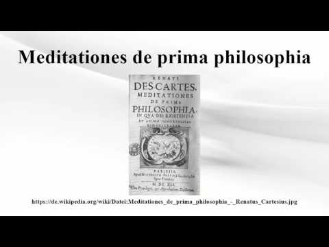 Meditationes de prima philosophia