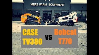 Bobcat versus Case Compact Track Loaders  Skid Steer Drag Race & Comparision