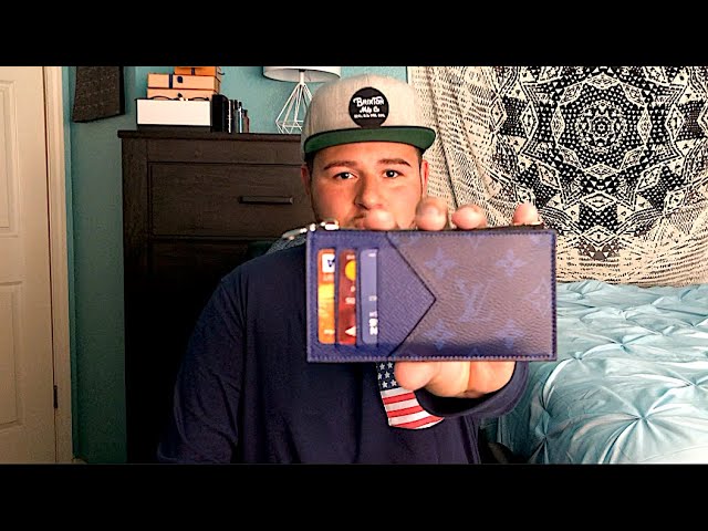 LOUIS VUITTON CARD HOLDER REVIEW  LV coin card holder Cobalt Taiga Leather  & Pacific Monogram 