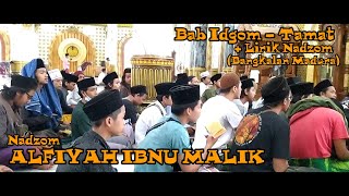 Santri Salafy Nadzoman Alfiyah Ibnu Malik Bab Idghom (Tamat) Lirik Edisi Bangkalan Madura