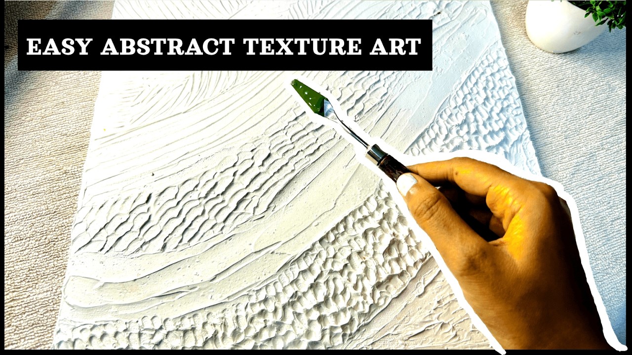 DIY TEXTURED WALL ART | Abstract painting EASY & MINIMALISTIC - YouTube