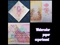 WATERCOLOR PAPER ALTERNATIVE-an experiment - YouTube
