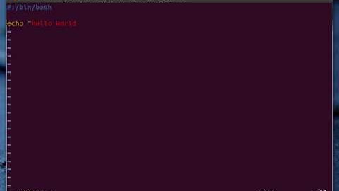 How to write a Shell script to print Hello world.
