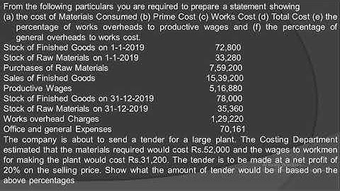 Numerical Question on Tender and Quotation