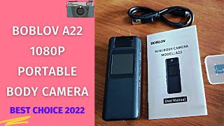 BOBLOV A22 1080p Portable Body Camera Review & Test | Portable Body Camera for Office Meeting/Travel