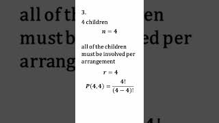 Problem 01-004. In how many ways can 4 children be arranged in a row for a photograph? #math