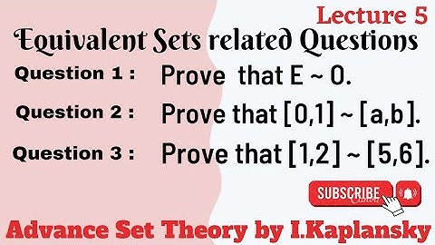 Equivalent Sets related Questions , Advance Set Theory by I.Kaplansky