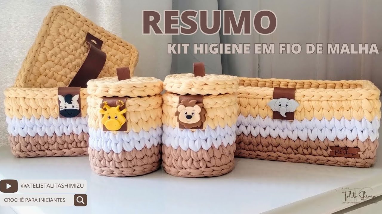 RESUMO KIT HIGIENE TEMA SAFARI EM FIO DE MALHA 