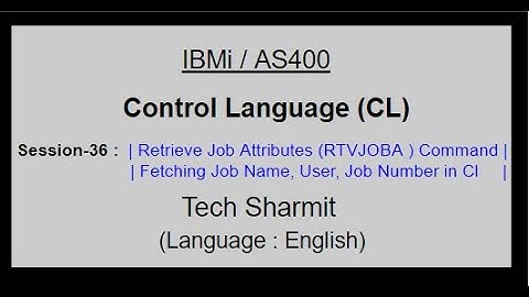 Retrieve Job Attributes (RTVJOBA) | rtvjoba command in cl program | jobname, user, jonumber in cl |