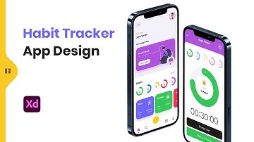 Habit Tracker App - Routine Planner UI Design - Adobe XD Tutorial
