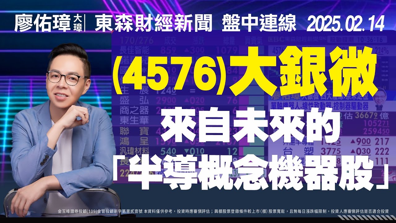 20250214｜(4576)大銀微～來自未來的「半導概念機器股」｜東森新聞盤中連線｜