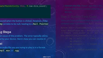 How to Fix Null Pointer Exception When Playing Sound on Button Click in Android