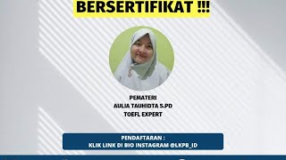 Kursus TOEFL Gratis LKPB, VIRAL!!!