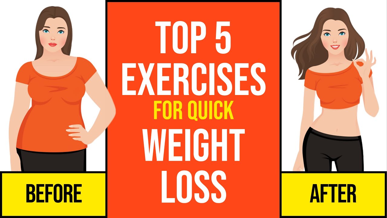 Top 5 Exercises for Quick Weight Loss at Home Workout at Home YouTube