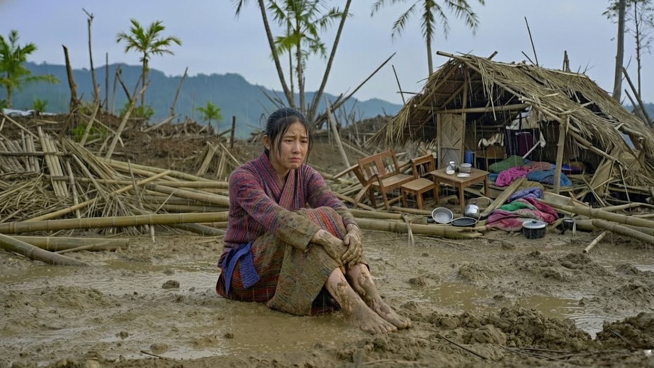 A young woman from Asia | Restores her old home devastated by a storm in 120 hours. @HoangThiMai-vx