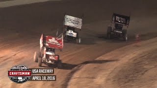 Highlights: World of Outlaws Craftsman Sprint Cars USA Raceway