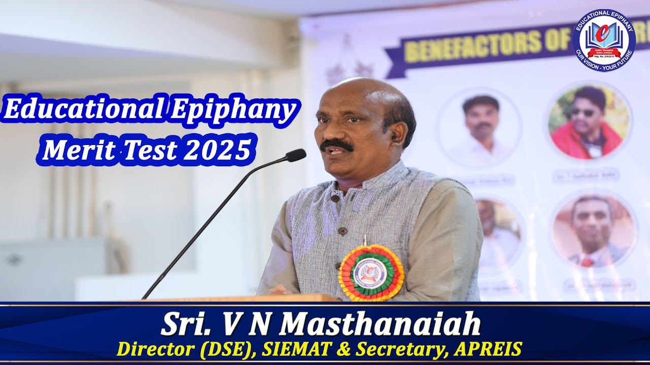 Sri. V N Masthanaiah, Director (DSE), SIEMAT & Secretary, APREIS