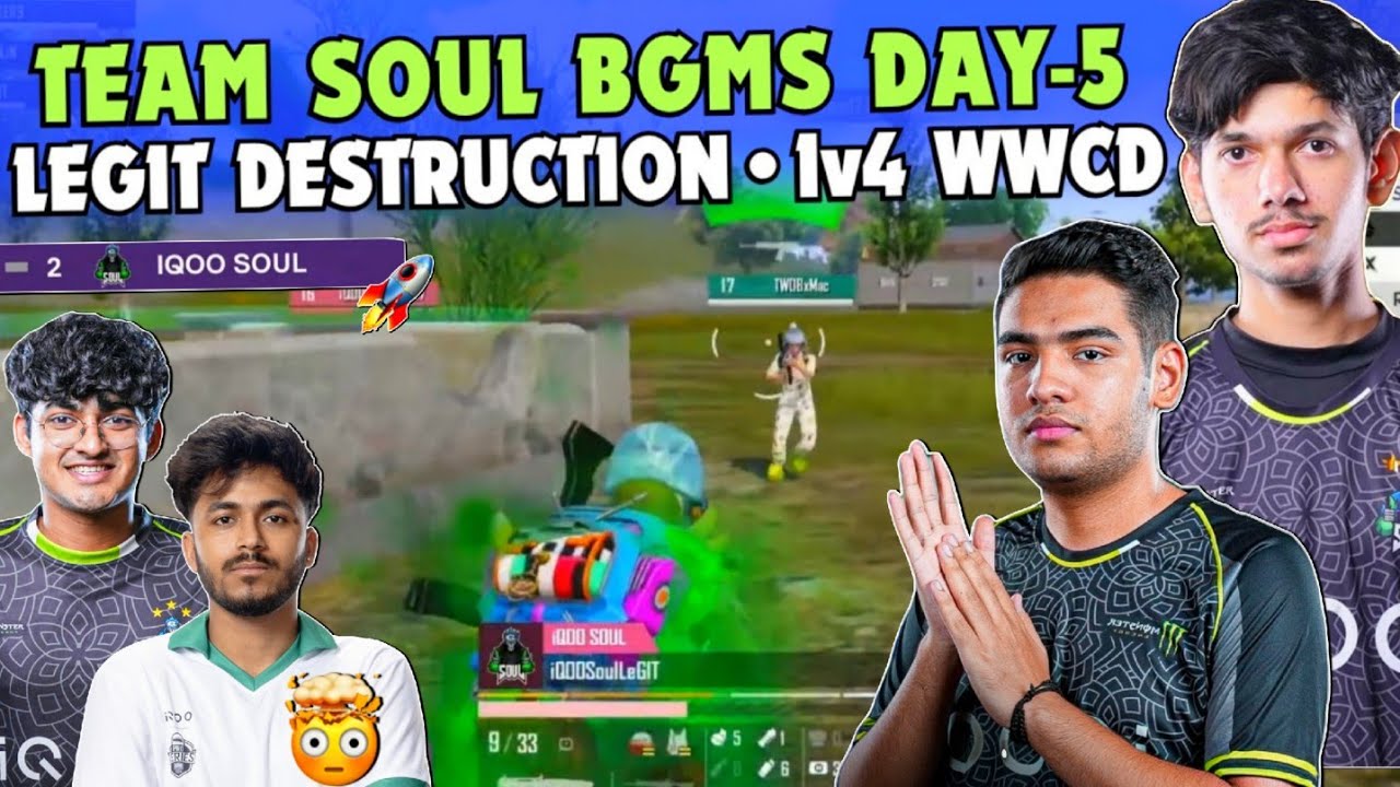 iQOOSouL BGMS Day 5 SouL Legit Destruction 😳 Nakul Legit on Fire 🔥 End ...