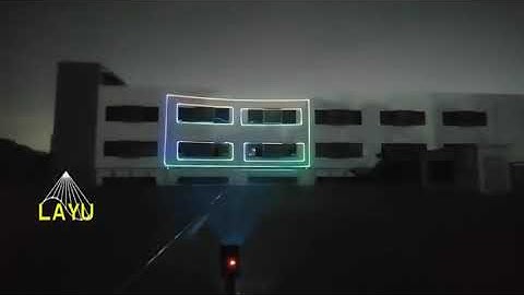 Play with LAYU 3W WIFI laser doing mapping on the building outdoor