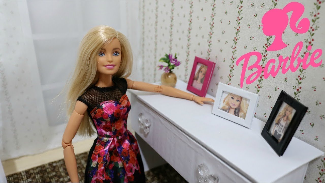 COMO FAZER APARADOR E PORTA RETRATO PARA BARBIE DIY FOR DOLLS