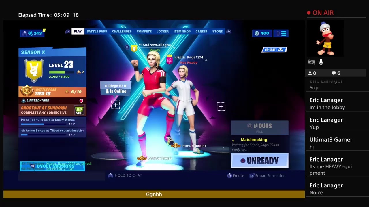 Play with subs and na east customs Code hey123