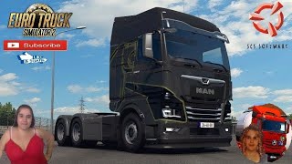 Euro Truck Simulator 2 (1.38) 

MAN TGX 2020 v1.5 by HBB Store 6x2 Chassis and Tuning First Look Cooming Soon Animated gates in companies v3.7 [Schumi] Real Company Logo v1.0 [Schumi] Company addon v1.8 [Schumi] Trailers and Cargo Pack by Jazzycat Motorcycle Traffic Pack by Jazzycat FMOD ON and Open Windows Naturalux Graphics and Weather Spring Graphics/Weather v3.6 (1.38) by Grimes Test Gameplay ITA Europe Reskin v1.0 + DLC's & Mods

SCS Software News Iberian Peninsula Spain and Portugal Map DLC Planner...2020
https://www.youtube.com/watch?v=NtKeP0c8W5s
Euro Truck Simulator 2 Iveco S-Way 2020
https://www.youtube.com/watch?v=980Xdbz-cms&t=56s
Euro Truck Simulator 2 MAN TGX 2020 v0.5 by HBB Store
https://www.youtube.com/watch?v=HTd79w_JN4E

#TruckAtHome #covid19italia
Euro Truck Simulator 2   
Road to the Black Sea (DLC)   
Beyond the Baltic Sea (DLC)  
Vive la France (DLC)   
Scandinavia (DLC)   
Bella Italia (DLC)  
Special Transport (DLC)  
Cargo Bundle (DLC)  
Vive la France (DLC)   
Bella Italia (DLC)   
Baltic Sea (DLC)
Iberia (DLC) 

American Truck Simulator
New Mexico (DLC)
Oregon (DLC)
Washington (DLC)
Utah (DLC)
Idaho (DLC)
Colorado (DLC)
   
I love you my friends
Sexy truck driver test and gameplay ITA

Support me please thanks
Support me economically at the mail
vanelli.isabella@gmail.com

Roadhunter Trailers Heavy Cargo 
http://roadhunter-z3d.de.tl/
SCS Software Merchandise E-Shop
https://eshop.scssoft.com/

Euro Truck Simulator 2
http://store.steampowered.com/app/227...
SCS software blog 
http://blog.scssoft.com/

Specifiche hardware del mio PC:
Intel I5 6600k 3,5ghz
Dissipatore Cooler Master RR-TX3E 
32GB DDR4 Memoria Kingston hyperX Fury
MSI GeForce GTX 1660 ARMOR OC 6GB GDDR5
Asus Maximus VIII Ranger Gaming
Cooler master Gx750
SanDisk SSD PLUS 240GB 
HDD WD Blue 3.5" 64mb SATA III 1TB
Corsair Mid Tower Atx Carbide Spec-03
Xbox 360 Controller
Windows 10 pro 64bit