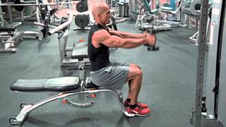 Exercise video - seated dumbbell front raise